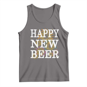Funny Happy New Beer New Year Tank Top NYE Party Beer Lover Firework TS11 Deep Heather Print Your Wear