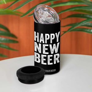 Funny Happy New Beers New Year 4 in 1 Can Cooler Tumbler NYE Party Beer Lover TS11 Print Your Wear