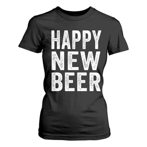 Funny Happy New Beers New Year T Shirt For Women NYE Party Beer Lover TS11 Black Print Your Wear