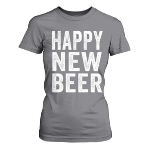 Funny Happy New Beers New Year T Shirt For Women NYE Party Beer Lover TS11 Charcoal Print Your Wear