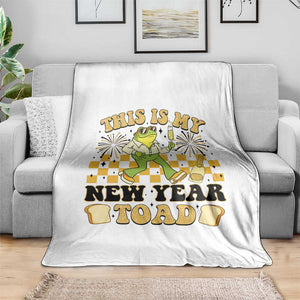 Funny New Years Eve Throw Blanket This Is My New Year Toad Frog Pun TS11 Print Your Wear