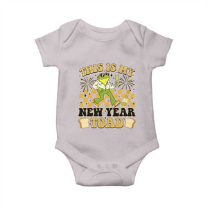 Funny New Years Eve Baby Onesie This Is My New Year Toad Frog Pun TS11 Ice Gray Print Your Wear