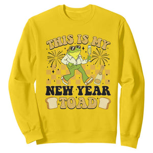 Funny New Years Eve Sweatshirt This Is My New Year Toad Frog Pun TS11 Daisy Print Your Wear