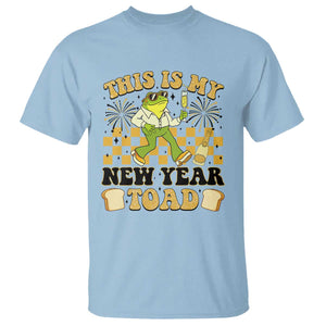 Funny New Years Eve T Shirt This Is My New Year Toad Frog Pun TS11 Light Blue Print Your Wear