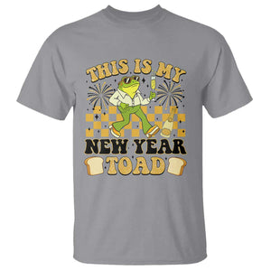 Funny New Years Eve T Shirt This Is My New Year Toad Frog Pun TS11 Sport Gray Print Your Wear