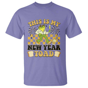 Funny New Years Eve T Shirt This Is My New Year Toad Frog Pun TS11 Violet Print Your Wear