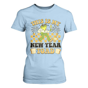 Funny New Years Eve T Shirt For Women This Is My New Year Toad Frog Pun TS11 Light Blue Print Your Wear