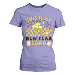Funny New Years Eve T Shirt For Women This Is My New Year Toad Frog Pun TS11 Violet Print Your Wear