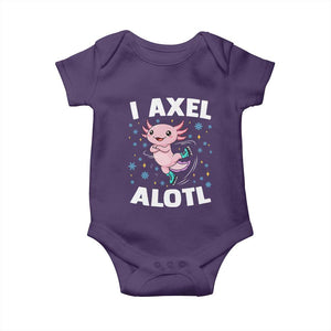 Funny Axolotl Ice Skating Baby Onesie I Axel Alotl Winter Sport TS11 Purple Print Your Wear