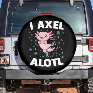 Funny Axolotl Ice Skating Spare Tire Cover I Axel Alotl Winter Sport TS11 No hole Black Print Your Wear