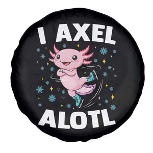 Funny Axolotl Ice Skating Spare Tire Cover I Axel Alotl Winter Sport TS11 Print Your Wear
