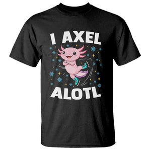 Funny Axolotl Ice Skating T Shirt I Axel Alotl Winter Sport TS11 Black Print Your Wear