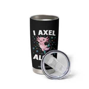 Funny Axolotl Ice Skating Tumbler Cup I Axel Alotl Winter Sport TS11 Print Your Wear