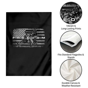 American Flag Snowmobile Freedom Winter Sport Garden Flag TS11 Print Your Wear