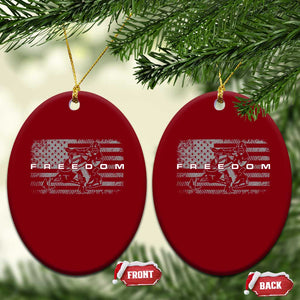 American Flag Snowmobile Freedom Winter Sport Ceramic Ornament TS11 Print Your Wear