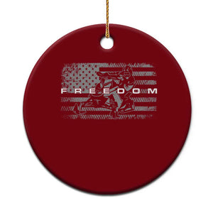 American Flag Snowmobile Freedom Winter Sport Ceramic Ornament TS11 1pc Red Print Your Wear