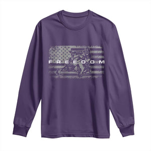 American Flag Snowmobile Freedom Winter Sport Long Sleeve Shirt TS11 Purple Print Your Wear