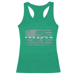 American Flag Snowmobile Freedom Winter Sport Racerback Tank Top TS11 Irish Green Print Your Wear