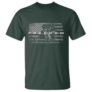 American Flag Snowmobile Freedom Winter Sport T Shirt TS11 Dark Forest Green Print Your Wear