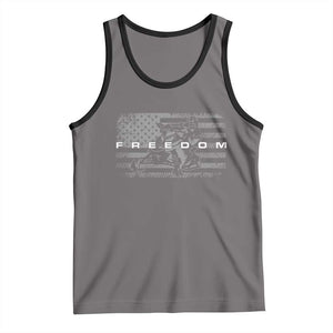 American Flag Snowmobile Freedom Winter Sport Tank Top TS11 Deep Heather Black Print Your Wear