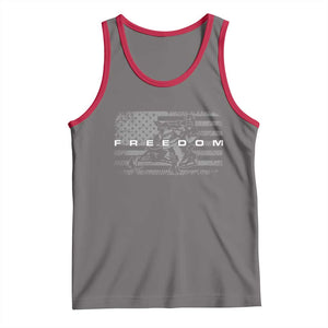 American Flag Snowmobile Freedom Winter Sport Tank Top TS11 Deep Heather Red Print Your Wear