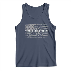 American Flag Snowmobile Freedom Winter Sport Tank Top TS11 Navy Print Your Wear