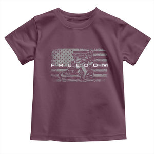 American Flag Snowmobile Freedom Winter Sport Toddler T Shirt TS11 Maroon Print Your Wear