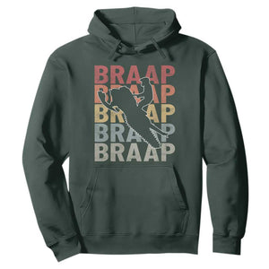 Snowmobile Braaap Hoodie Retro Snowcross Snow Sled Winter Sport TS11 Dark Forest Green Print Your Wear