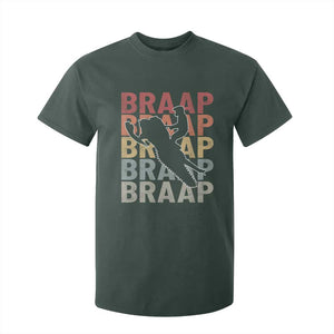 Snowmobile Braaap T Shirt For Kid Retro Snowcross Snow Sled Winter Sport TS11 Dark Forest Green Print Your Wear