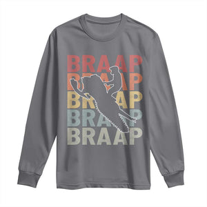 Snowmobile Braaap Long Sleeve Shirt Retro Snowcross Snow Sled Winter Sport TS11 Charcoal Print Your Wear