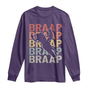 Snowmobile Braaap Long Sleeve Shirt Retro Snowcross Snow Sled Winter Sport TS11 Purple Print Your Wear