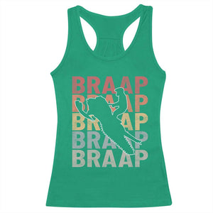 Snowmobile Braaap Racerback Tank Top Retro Snowcross Snow Sled Winter Sport TS11 Irish Green Print Your Wear