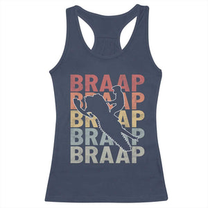 Snowmobile Braaap Racerback Tank Top Retro Snowcross Snow Sled Winter Sport TS11 Navy Print Your Wear