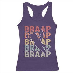 Snowmobile Braaap Racerback Tank Top Retro Snowcross Snow Sled Winter Sport TS11 Purple Print Your Wear