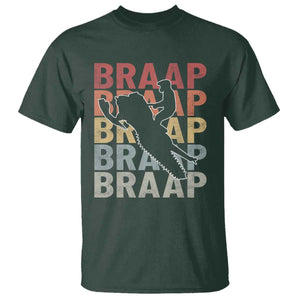 Snowmobile Braaap T Shirt Retro Snowcross Snow Sled Winter Sport TS11 Dark Forest Green Print Your Wear
