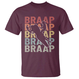 Snowmobile Braaap T Shirt Retro Snowcross Snow Sled Winter Sport TS11 Maroon Print Your Wear