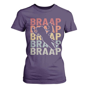 Snowmobile Braaap T Shirt For Women Retro Snowcross Snow Sled Winter Sport TS11 Purple Print Your Wear