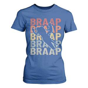 Snowmobile Braaap T Shirt For Women Retro Snowcross Snow Sled Winter Sport TS11 Royal Blue Print Your Wear