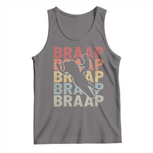 Snowmobile Braaap Tank Top Retro Snowcross Snow Sled Winter Sport TS11 Deep Heather Print Your Wear