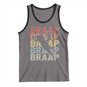 Snowmobile Braaap Tank Top Retro Snowcross Snow Sled Winter Sport TS11 Deep Heather Black Print Your Wear