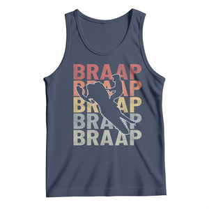 Snowmobile Braaap Tank Top Retro Snowcross Snow Sled Winter Sport TS11 Navy Print Your Wear