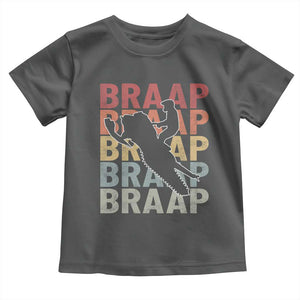 Snowmobile Braaap Toddler T Shirt Retro Snowcross Snow Sled Winter Sport TS11 Dark Heather Print Your Wear