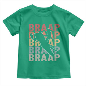 Snowmobile Braaap Toddler T Shirt Retro Snowcross Snow Sled Winter Sport TS11 Irish Green Print Your Wear