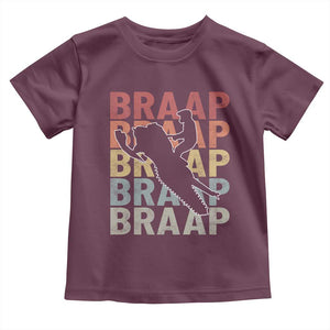 Snowmobile Braaap Toddler T Shirt Retro Snowcross Snow Sled Winter Sport TS11 Maroon Print Your Wear