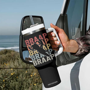 Snowmobile Braaap Tumbler With Handle Retro Snowcross Snow Sled Winter Sport TS11 Print Your Wear