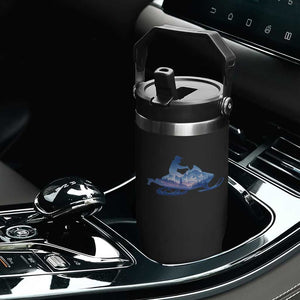 Snowmobile Snow Mountain Forest Snowmobiling Winter Sport Flip Straw Tumbler TS11 Print Your Wear