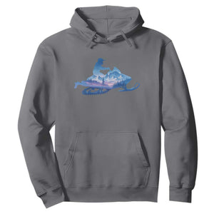 Snowmobile Snow Mountain Forest Snowmobiling Winter Sport Hoodie TS11 Charcoal Print Your Wear