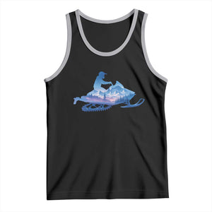 Snowmobile Snow Mountain Forest Snowmobiling Winter Sport Tank Top TS11 Black Athletic Heather Print Your Wear