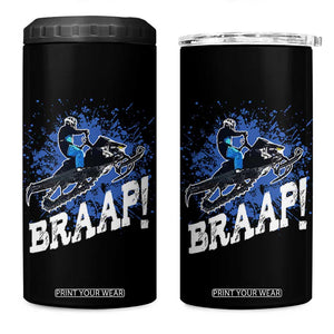 Snowmobile Braaap 4 in 1 Can Cooler Tumbler Snowcross Snow Sled Extreme Outdoor Winter Sports TS11 One Size: 16 oz Black Print Your Wear