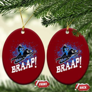 Snowmobile Braaap Ceramic Ornament Snowcross Snow Sled Extreme Outdoor Winter Sports TS11 Print Your Wear